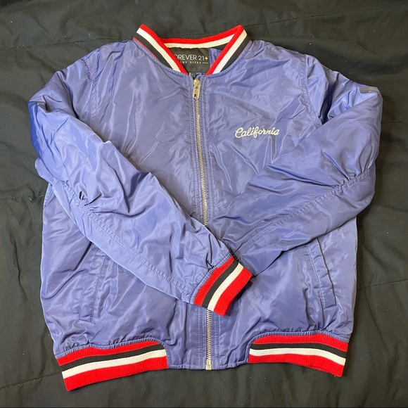 Los Angeles letterman college style jacket with tiger plus size forever 21 - Picture 3 of 8